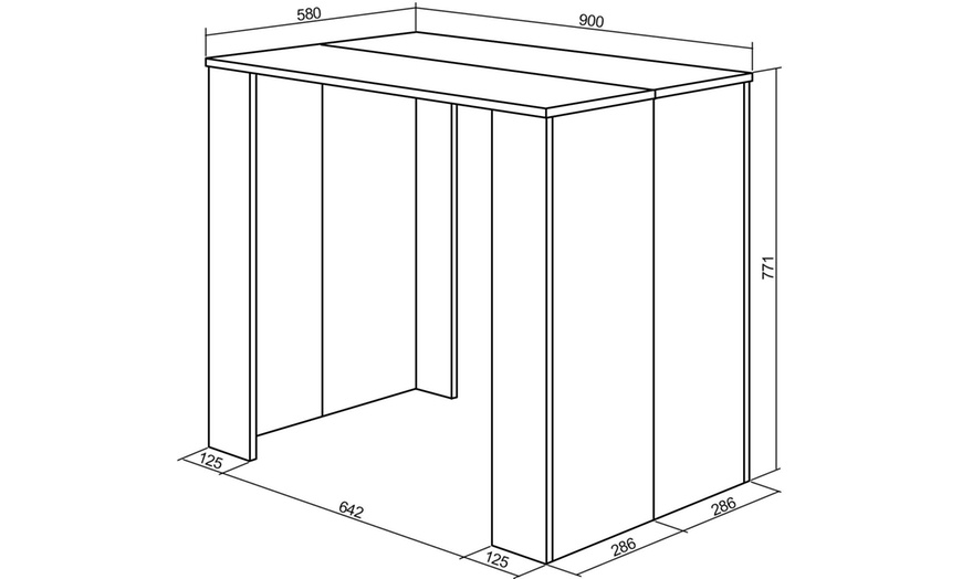 Image 29: Extendable Console Table for 8 Diners