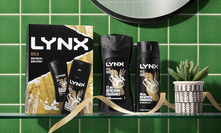 Image 7: Lynx Gold Two Piece Gift Set for Him