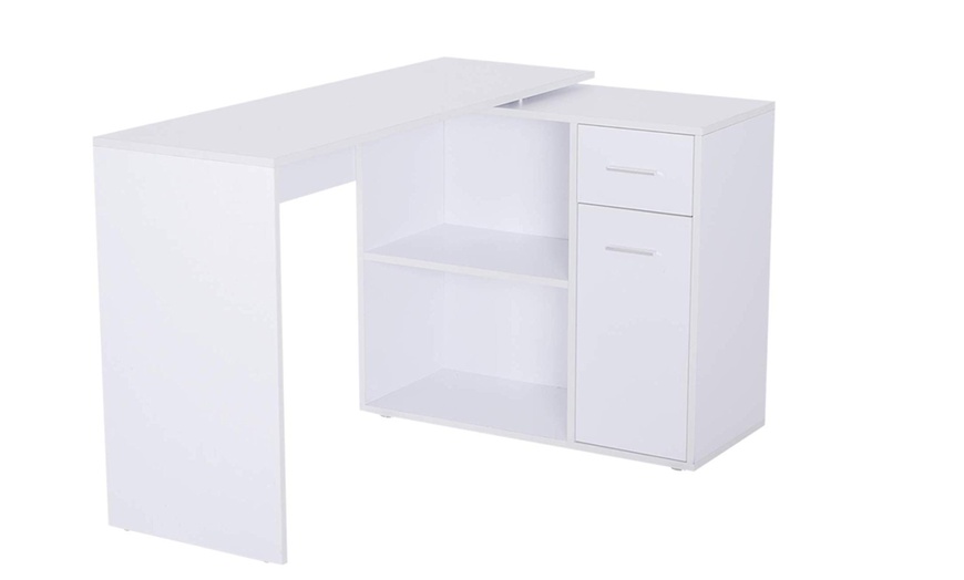 Image 3: L-Shaped Corner Computer Desk