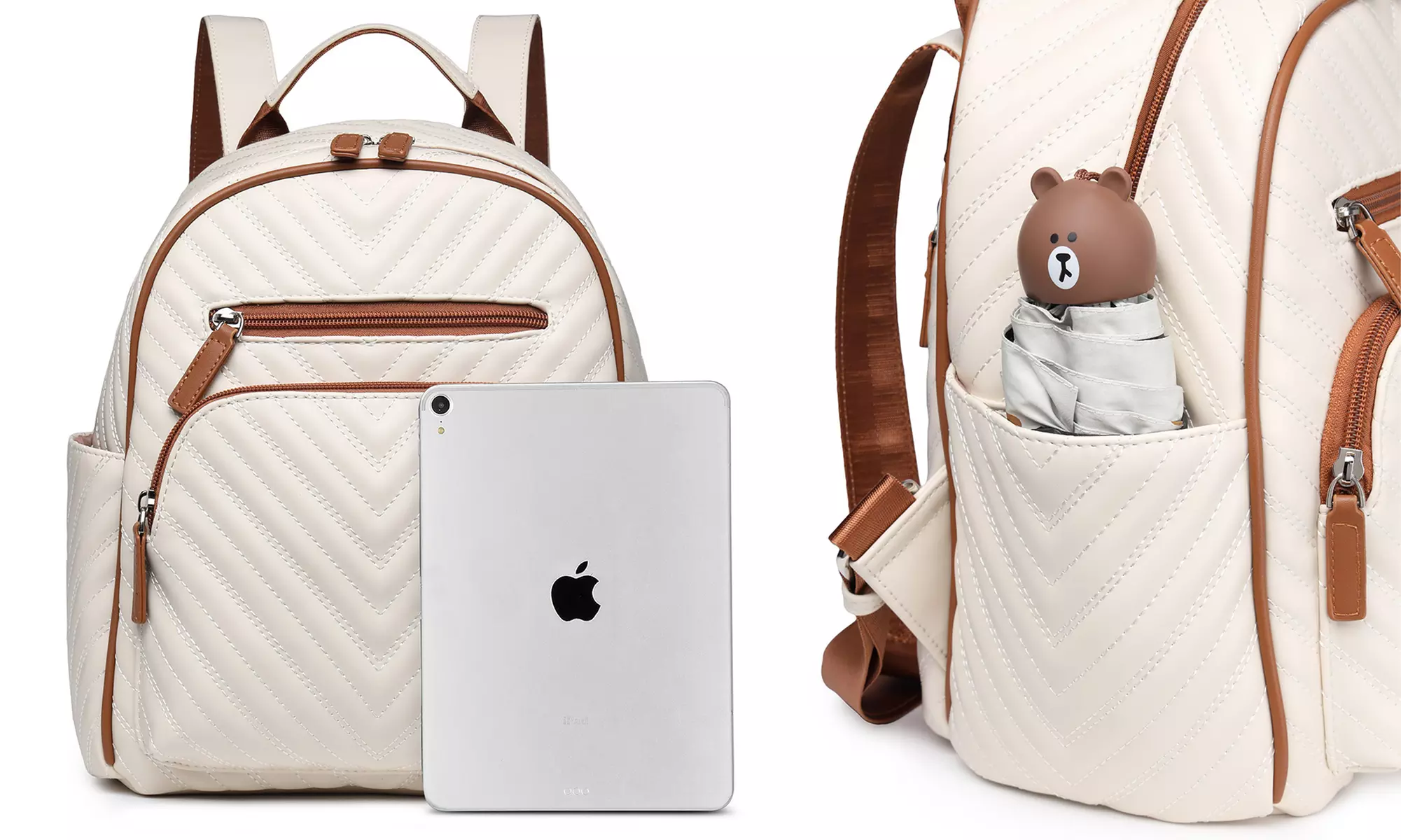 Sac à dos en cuir PU décontracté et chic