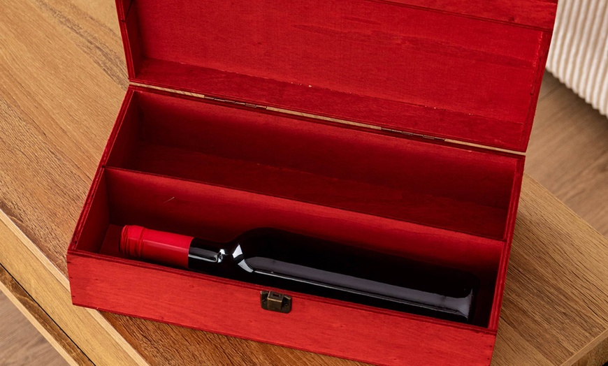 Image 4: Cassetta portabottiglie natalizia