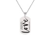 Unisex Stainless Steel Scripture Dog Tag Necklace By Pink Box - Second Medium