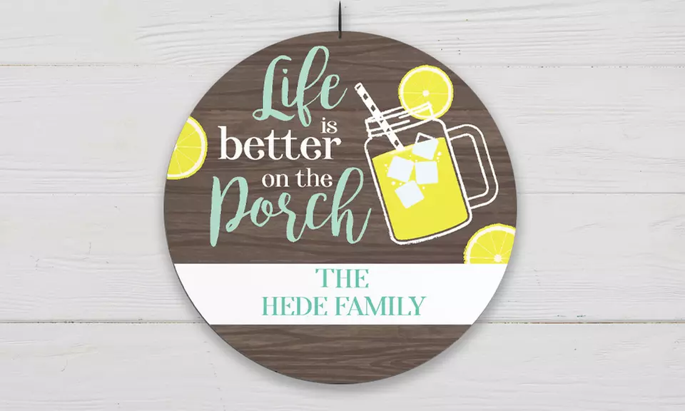 One Personalized Round Wall Sign from GiftsForYouNow.com (Up to 42% Off) - Primary Image