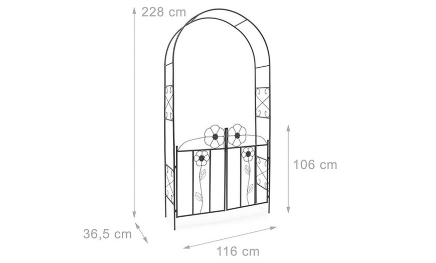 Image 9: Arco da giardino per piante Bakaji