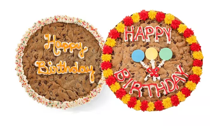 Discover Mrs Fields Aurora's famous 16-inch cookie cakes with up to 25% off, perfect for any occasion - Primary Image