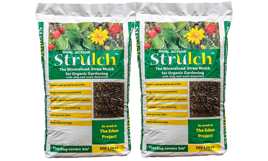 Image 2: One or Two Suttons Strulch Garden Mulch 100 Litre Bags