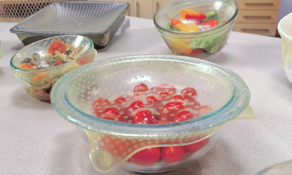 Stretch N' Fresh Reusable Jar Covers (4-Piece) - Primary Image