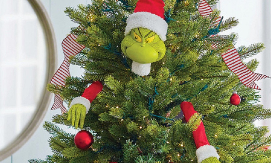 Image 1: Grinch Stuck in Christmas Tree Decoration