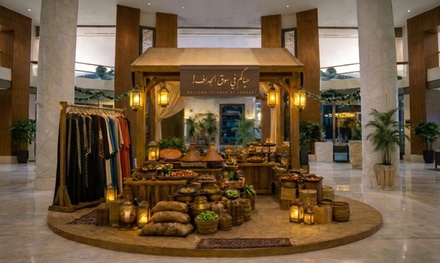 1 Child: 5* Premium Iftar Buffet with Free flowing Ramadan Beverages - Souq Al Jaddaf at Marriott Hotel Al Jaddaf