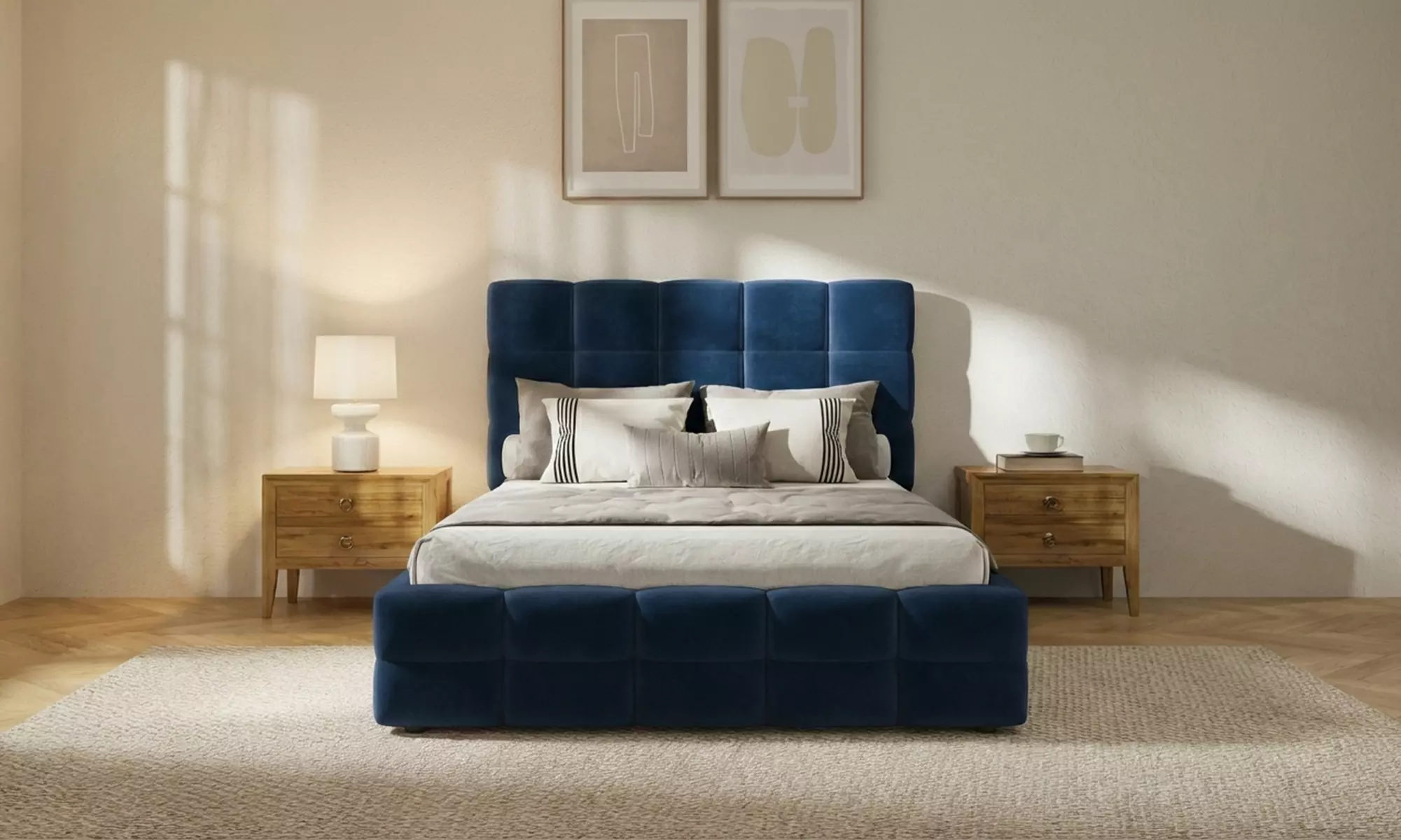 Windsor Velvet Gas Lift Ottoman Bed Frame
