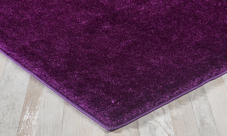 Image 4: Shimmer Soft Shiny Thick Shaggy Rug