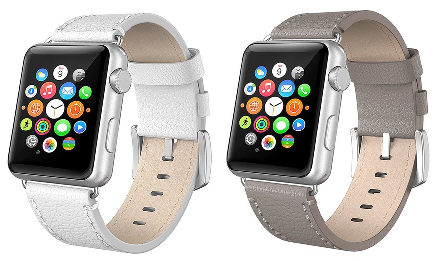 Image 16: Leather Strap for Apple Watch