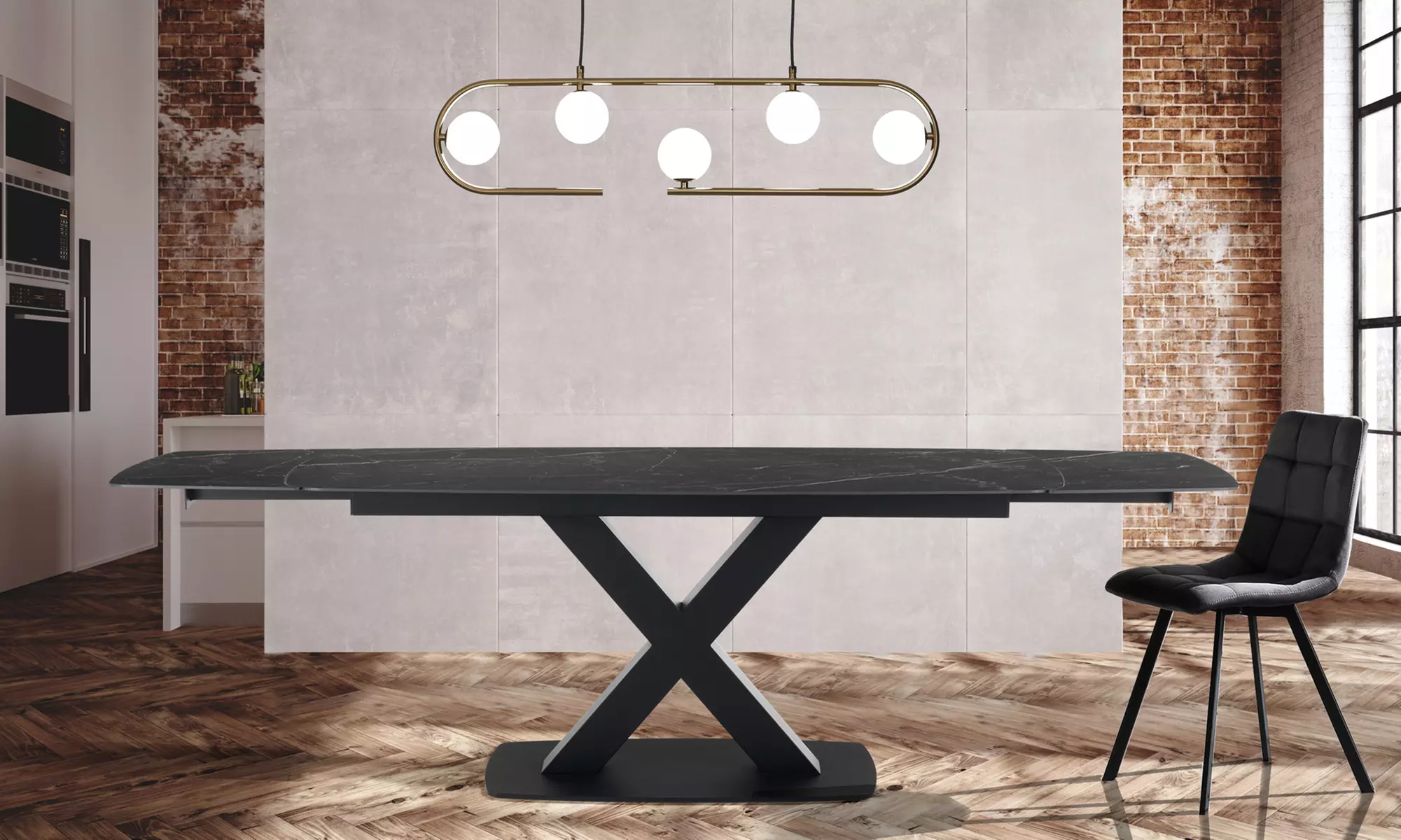 Oresteluchetta ausziehbarer Esstisch