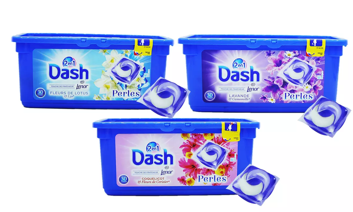 90 à 270 capsules de lessive Dash 2 en 1, 2 parfums au choix - Primary Image