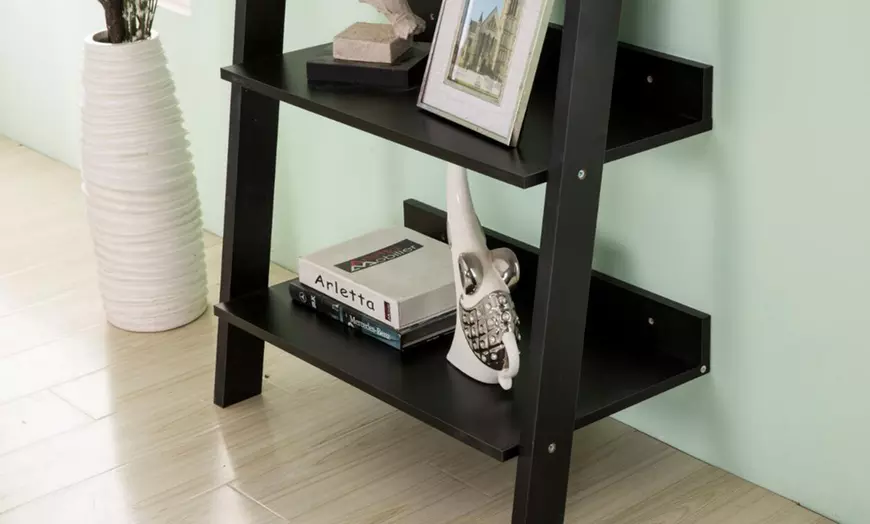 Image 7: Five-Tier Ladder Bookcase Shelf