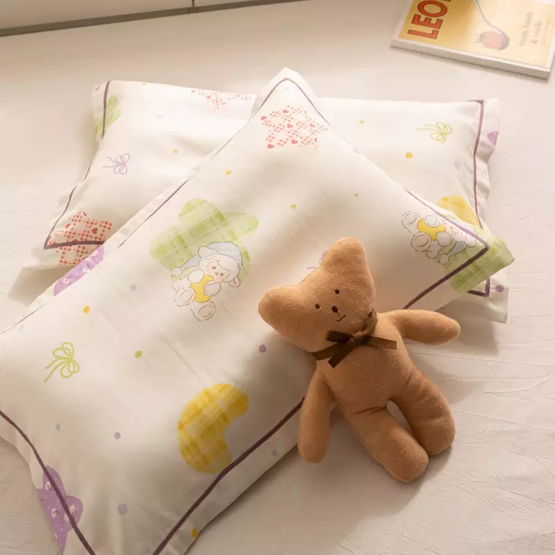 Breathable Pure Cotton Kids Pillowcase Pair