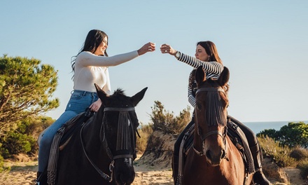 Para 1 persona: ruta relax a caballo de 90 minutos por las Dunas de Doñana con copa de vino - Doñana Hipica El Pasodoble