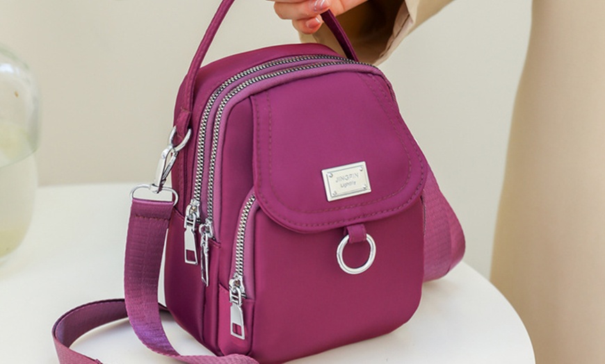 Image 4: Crossbody Zipper Shoulder Bag for Women