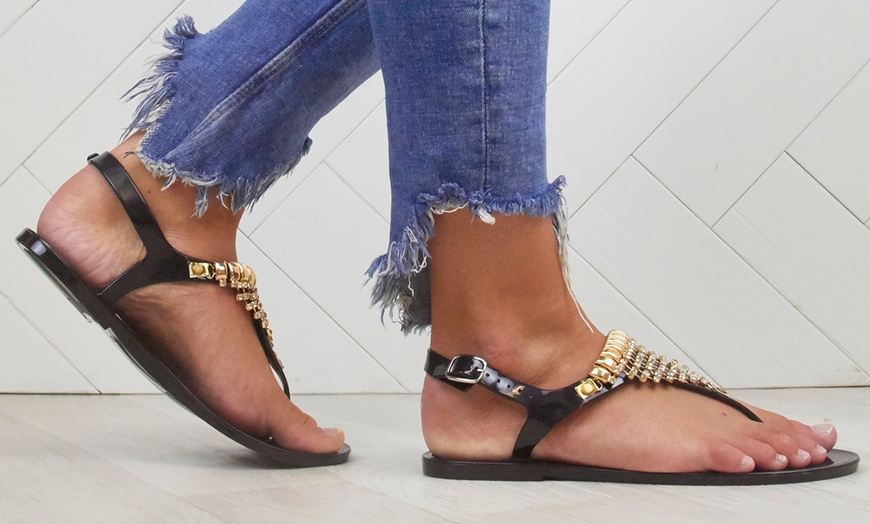 Image 2: Women's Diamante Sandals