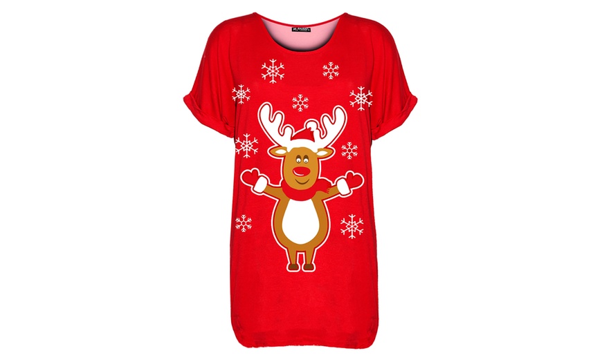 Image 7: T-shirt femme avec motif de Noël