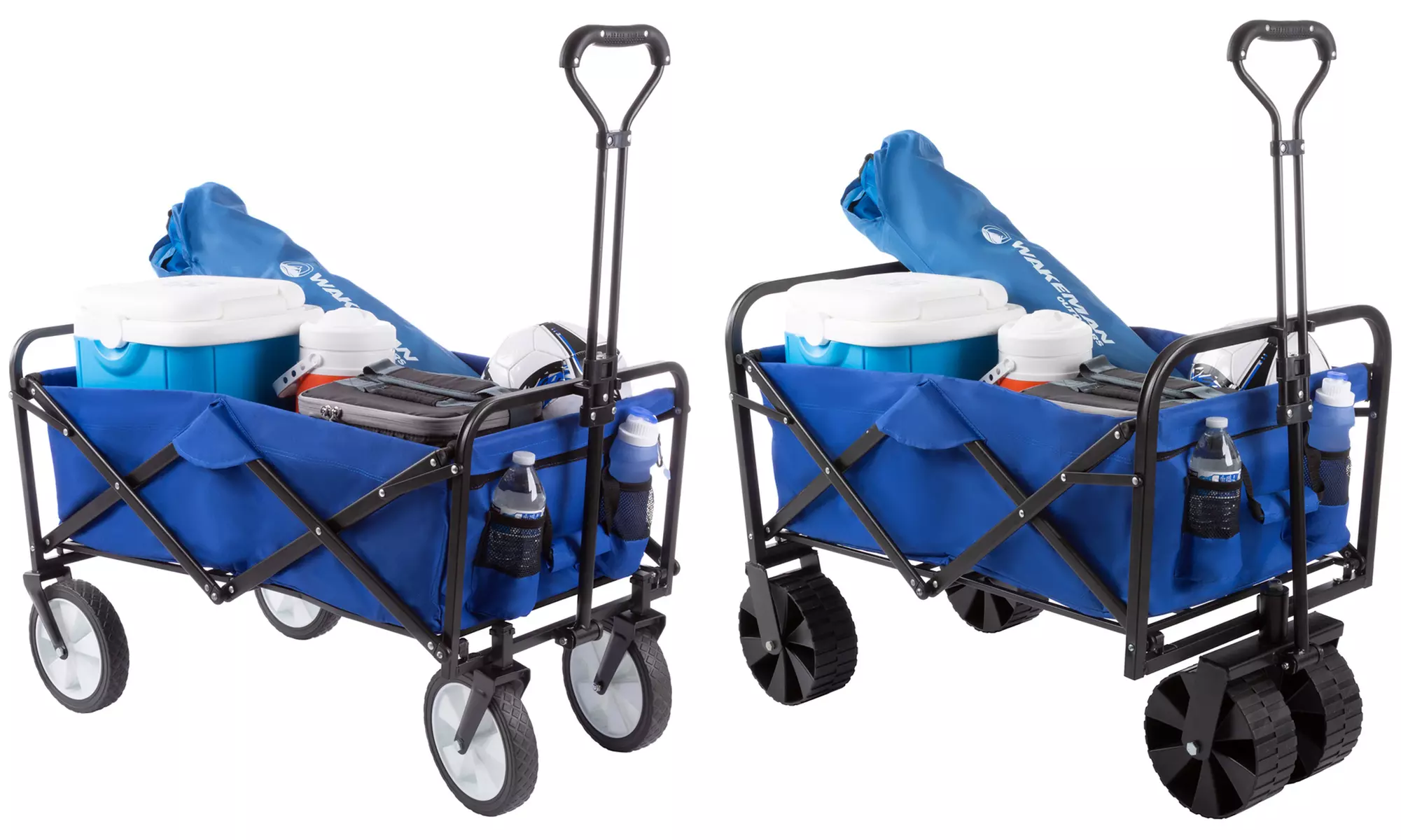 Pure Garden Collapsible Utility Wagon with Telescoping Handle - Primary Image