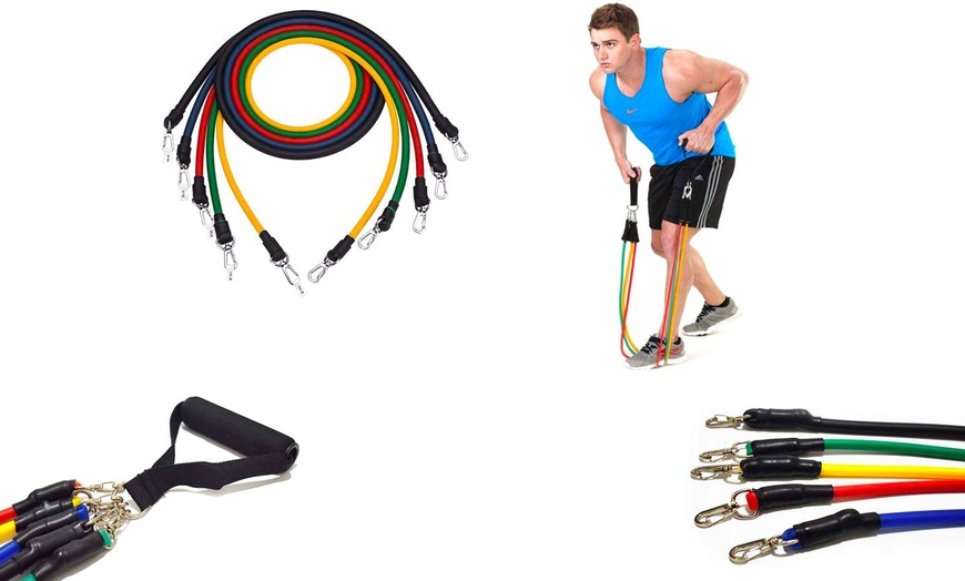 Image 2: 11-Piece Resistance Band Set