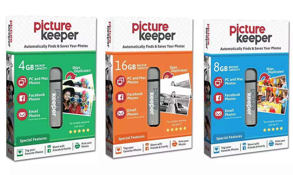 Picture Keeper Photo-Storage USB Device with 4GB, 8GB, 16GB, or 32GB Capacity - Primary Image