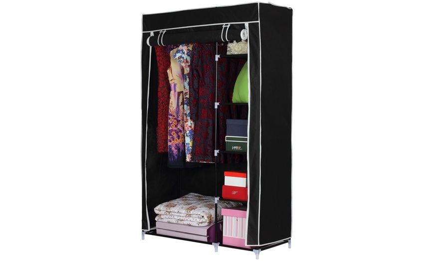 Image 2: Corner Canvas Wardrobe