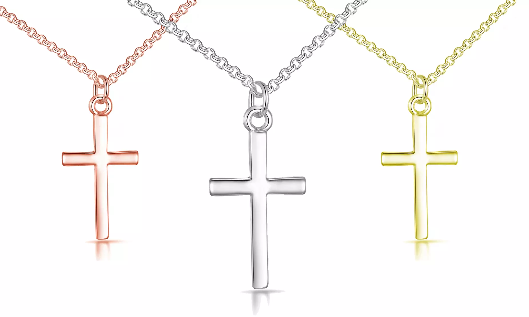 Collier avec pendentif croix, coloris au choix, Philip Jones - Primary Image