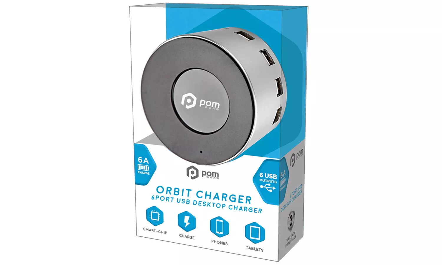 Pom Gear Charge2Go Orbit 6-USB-Port Charger - Second Medium