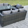 Image 3: 5-tlg. Fimous Polyrattan-Gartenmöbel-Set mit höhenverstellbarem Tisch