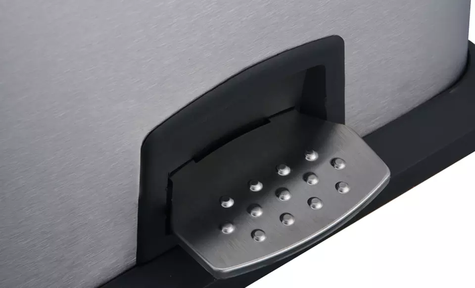 30-Liter Stainless Steel Square Trash Bin - Image 2