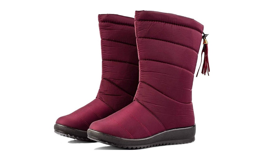 Image 3: Water-Resistant Fleece-Lined Mid Boots