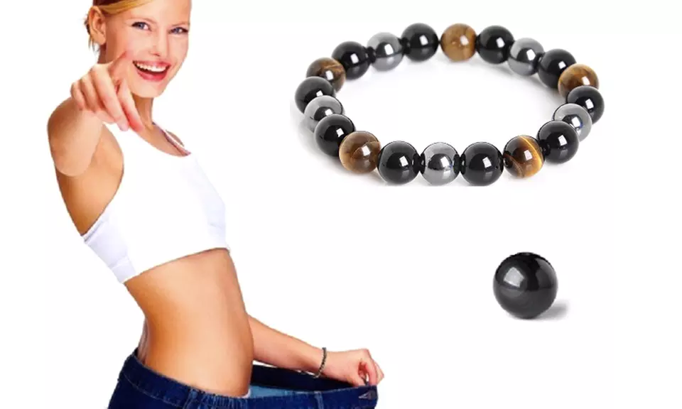 One, Two or Three Hematite Weight Management Magnetic Bracelets - Primary Image