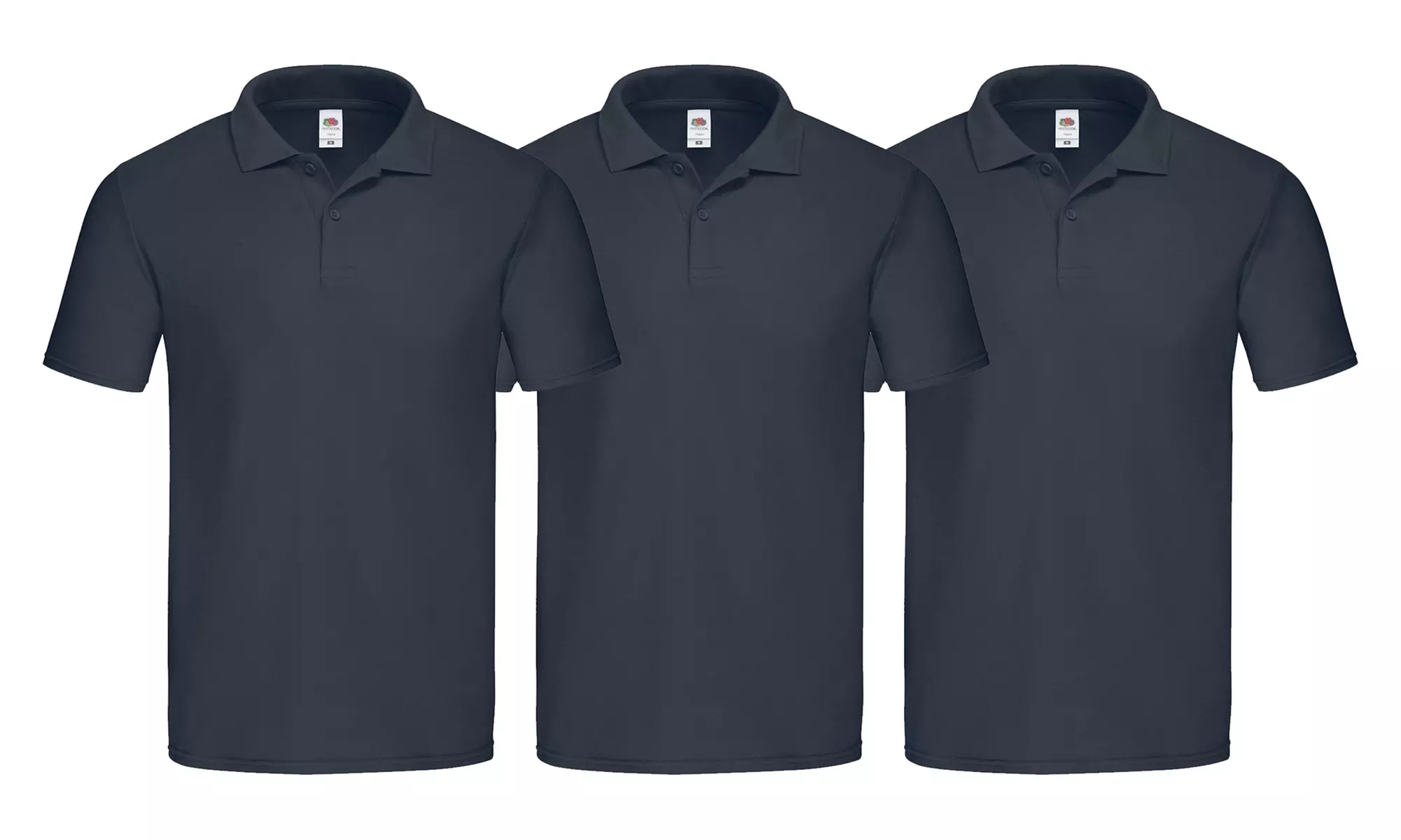 3er-Pack Fruit of the Loom Baumwoll-Poloshirts für Herren
