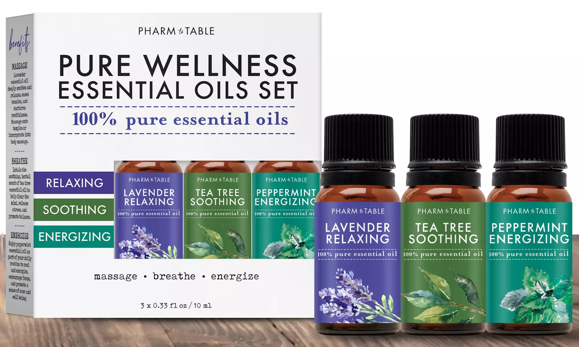 Pharm to Table Pure Wellness Essential Oils Set (3- or 6-Pack) - Primary Image