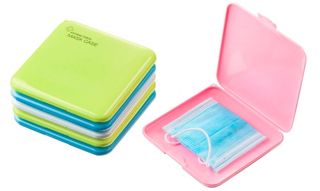 4 o 8 organizer per mascherine antibatterico quadrato disponibile in 4 colori