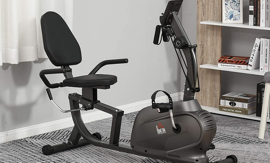 Image 2: HomCom Magnetic Exercise Bike