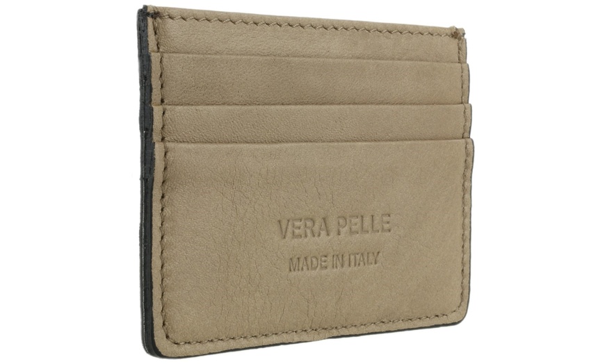 Image 25: Men's Genuine Leather Card Holder