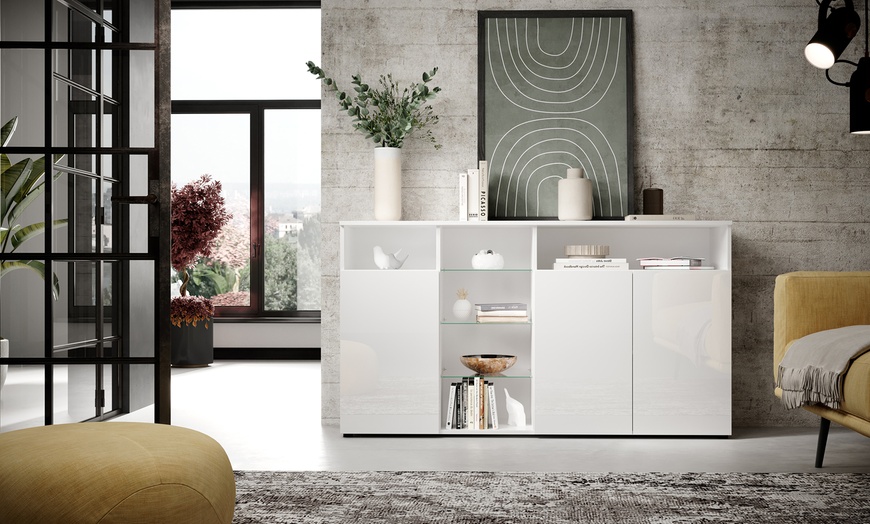 Image 3: Credenza Clark con luci LED