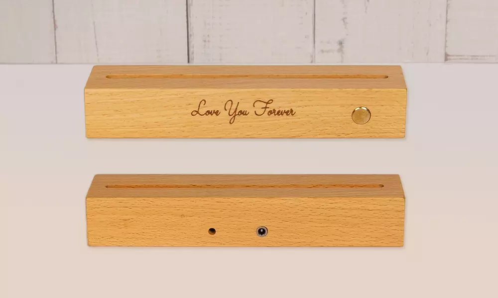 Lámpara de noche personalizable a elegir con base de madera con hasta 88% de descuento con Justyling - Second Medium