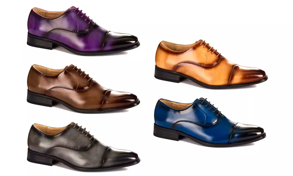 Gino Vitale Lace-up Cap-Toe Dress Shoes - Primary Image