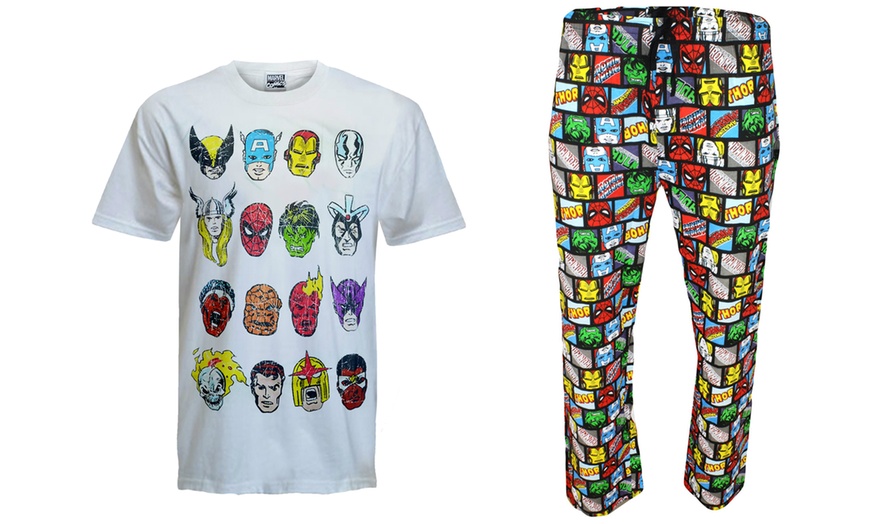 Image 2: Men's Marvel Pyjama Sets 