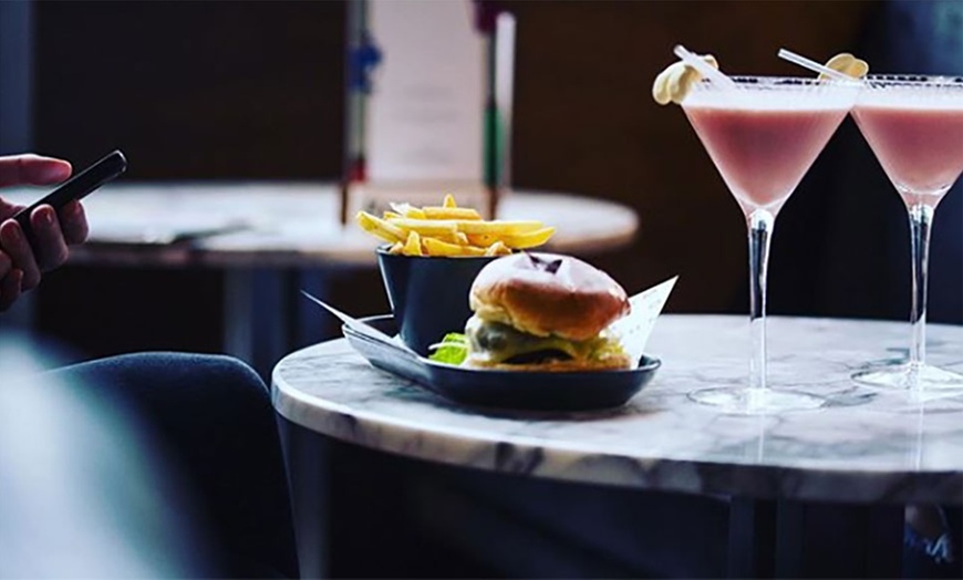 Image 1: Burger Meal with Cocktail