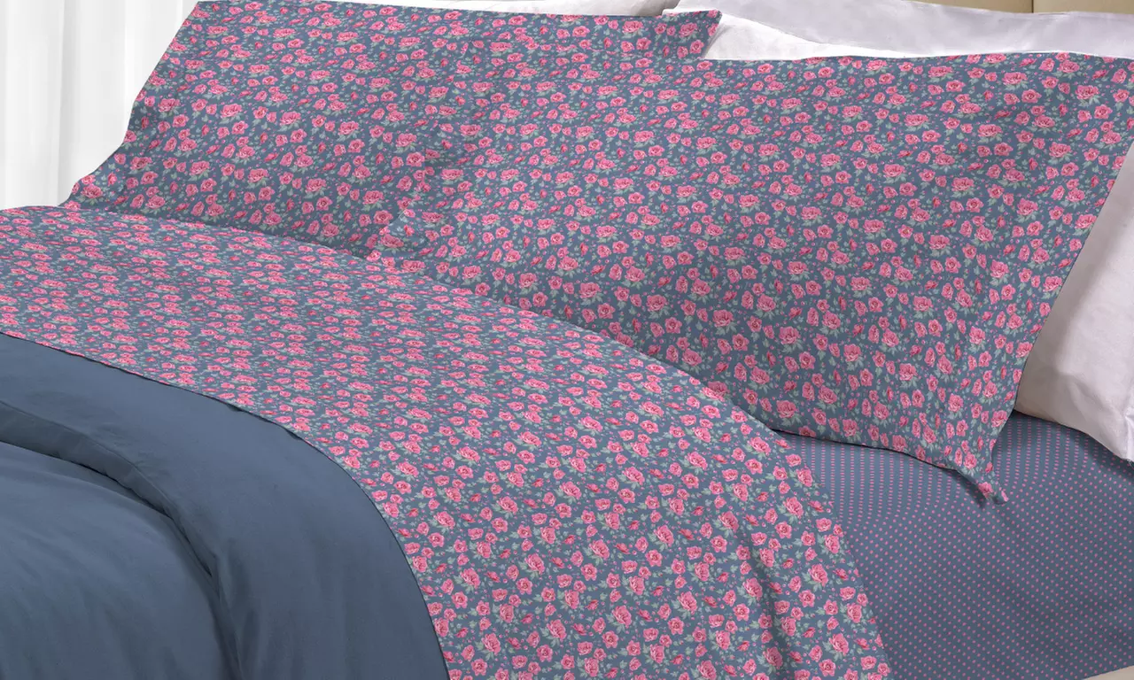 Completo di lenzuola in cotone Co. Ingros. Tex