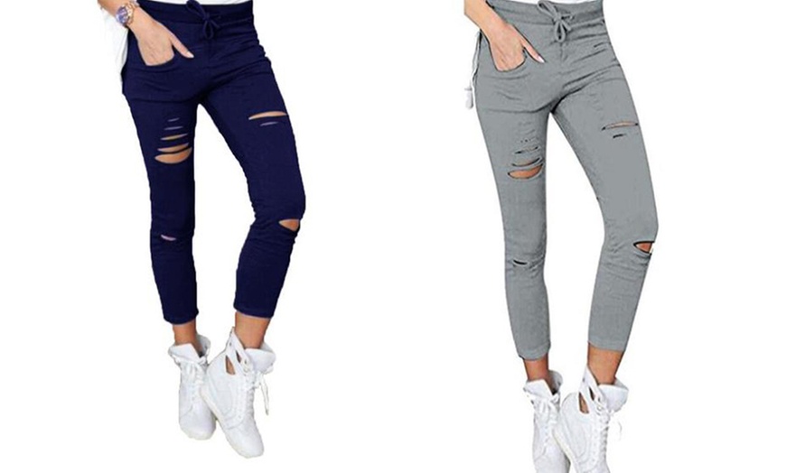 Image 7: Pantalon stretch et slim déchiré