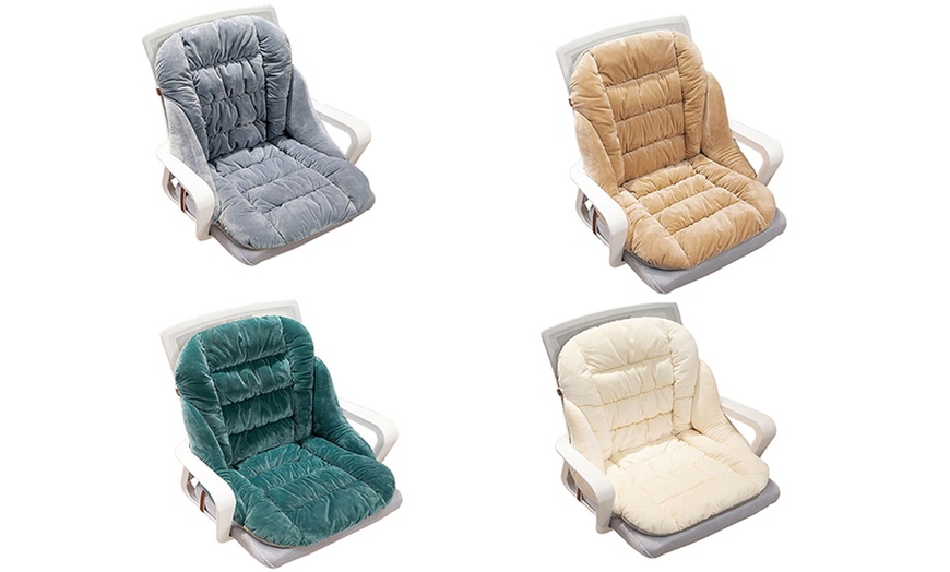 Image 1: Winter Warm Seat Cushion Backrest