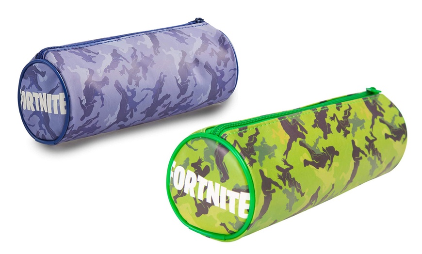 Image 1: Fortnite Camo Barrel Pencil Case