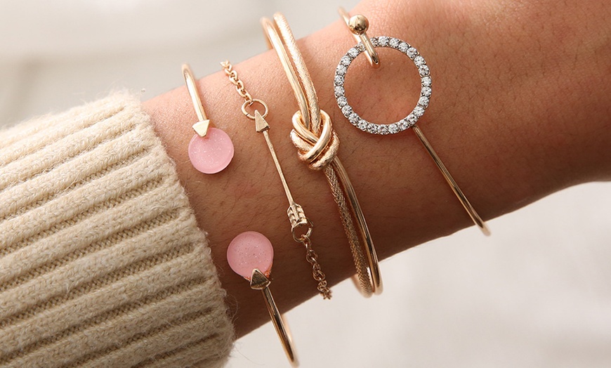 Image 1: 1 ou 2 ensembles de bracelets 4 pièces pour femmes