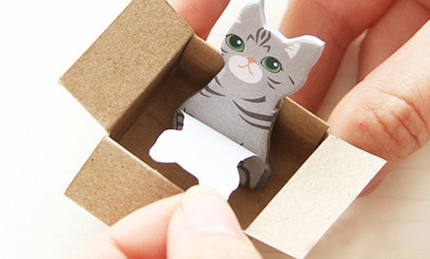 Image 2: Cat Memo Pads Sticky Notes Five-Pack